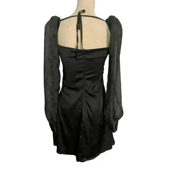 Danielle Bernstein We wore what puff sleeve black mini dress Like New Size 8 - Picture 4 of 5